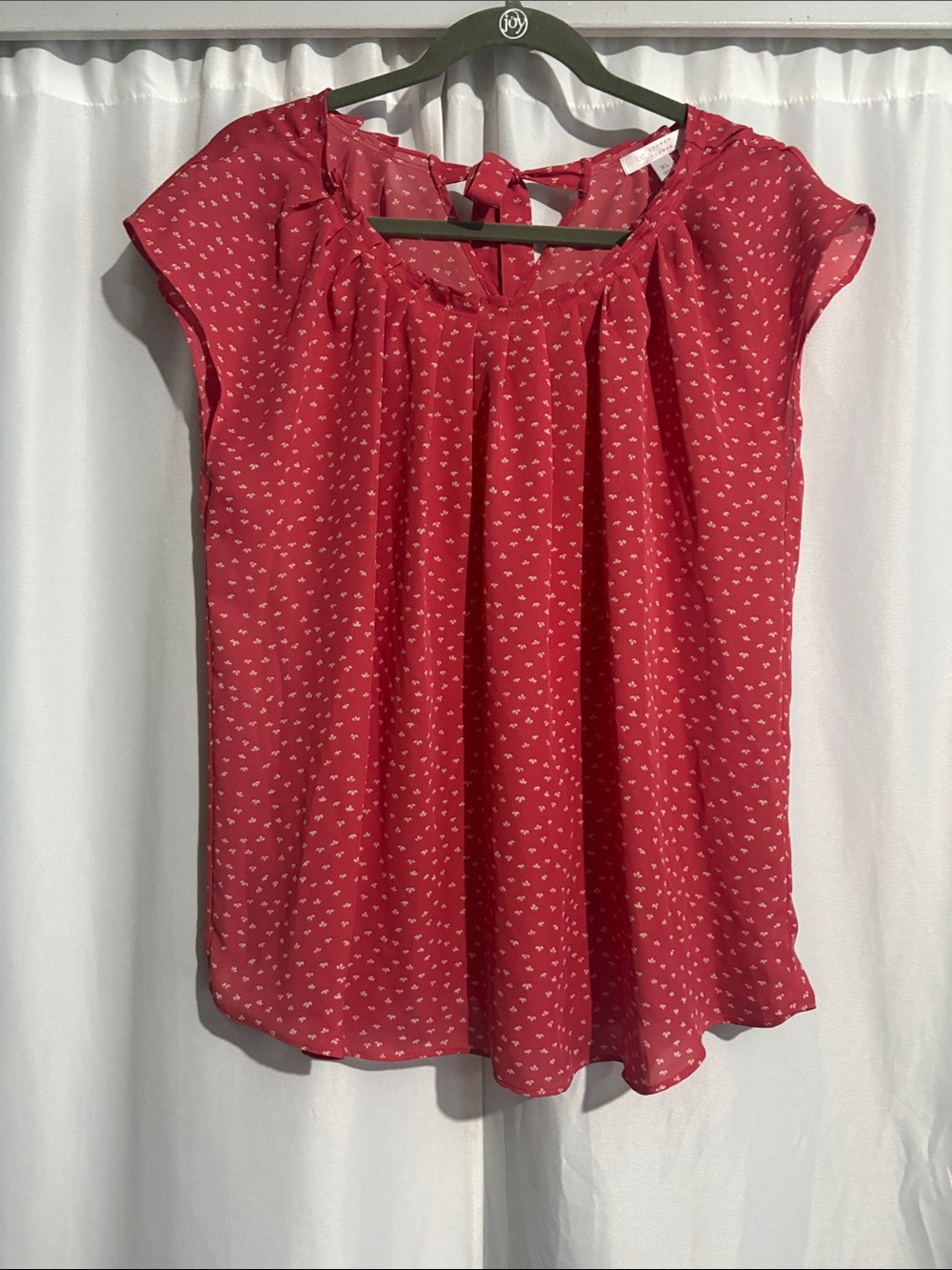 LC Lauren Conrad Cap Sleeve Tie-Back Blouse